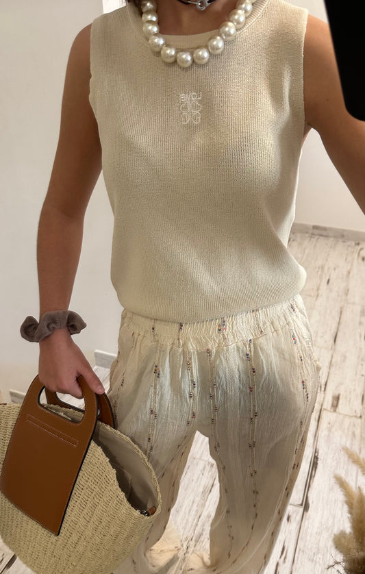 Débardeur Love Beige