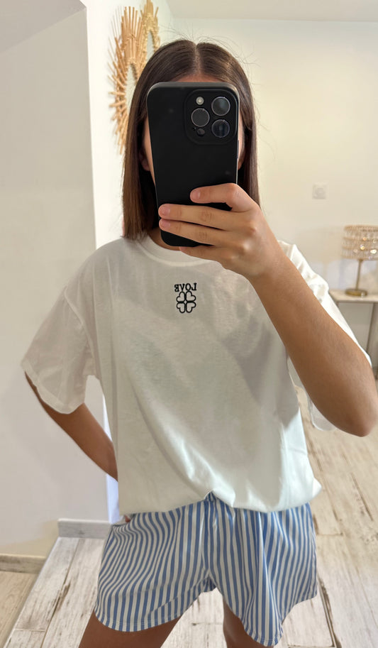 Tee-shirt Love Blanc